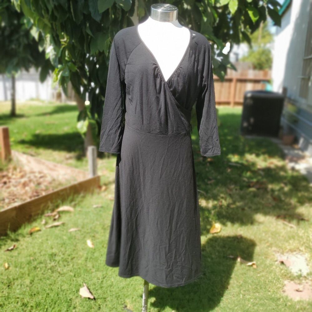 Ann Taylor Black Dress Size 10 Missing Belt